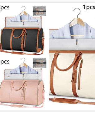 Large Capacity Travel Duffle Bag Women's Handbag Folding Suit Bag Waterproof Clothes Totes