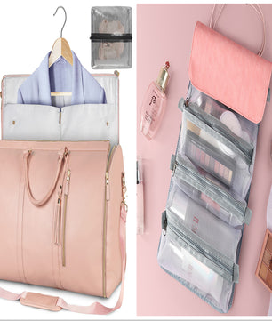 Large Capacity Travel Duffle Bag Women's Handbag Folding Suit Bag Waterproof Clothes Totes