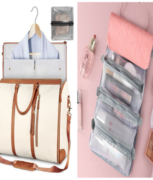 Large Capacity Travel Duffle Bag Women's Handbag Folding Suit Bag Waterproof Clothes Totes