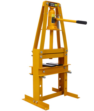 Hydraulic Power Units, 6-Ton Benchtop Hydraulic A-Frame Shop Press With Press Plates, Hydraulic 6 Ton Garage Floor Adjustable Shop Press With Plates, Hydraulic Press, Hydraulic Shop Press,Yellow