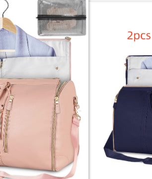 Large Capacity Travel Duffle Bag Women's Handbag Folding Suit Bag Waterproof Clothes Totes