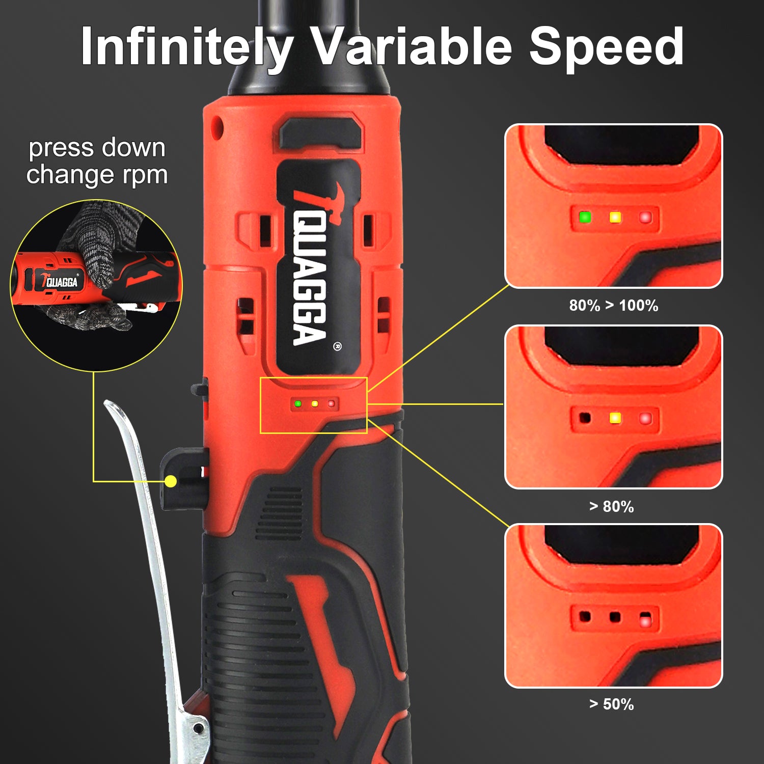 TQUAGGA Cordless Electric Ratchet Wrench Set, 12V, 45ftlbs,Variable Speed Power Ratchet Wrench,with Batteries2,Automotive Repair Tools, Electric Tools Cordless,Hardware,Impact,Heavy Duty