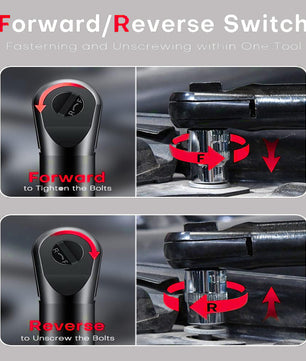 TQUAGGA Cordless Electric Ratchet Wrench Set, 12V, 45ftlbs,Variable Speed Power Ratchet Wrench,with Batteries2,Automotive Repair Tools, Electric Tools Cordless,Hardware,Impact,Heavy Duty