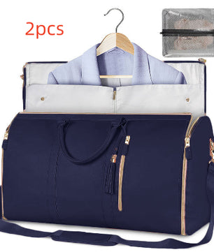 Large Capacity Travel Duffle Bag Women's Handbag Folding Suit Bag Waterproof Clothes Totes