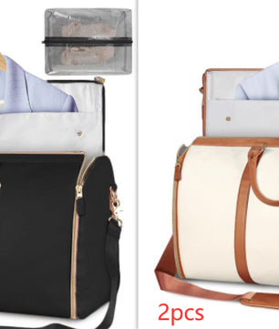 Large Capacity Travel Duffle Bag Women's Handbag Folding Suit Bag Waterproof Clothes Totes