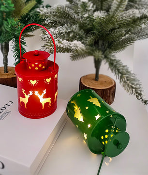 Christmas Candle Lights LED Small Lanterns Wind Lights Electronic Candles Nordic Style Creative Holiday Decoration Decorations