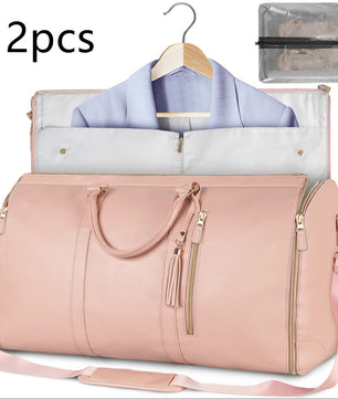 Large Capacity Travel Duffle Bag Women's Handbag Folding Suit Bag Waterproof Clothes Totes