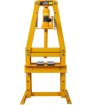 Hydraulic Power Units, 6-Ton Benchtop Hydraulic A-Frame Shop Press With Press Plates, Hydraulic 6 Ton Garage Floor Adjustable Shop Press With Plates, Hydraulic Press, Hydraulic Shop Press,Yellow