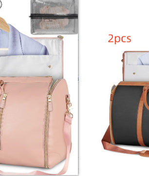 Large Capacity Travel Duffle Bag Women's Handbag Folding Suit Bag Waterproof Clothes Totes