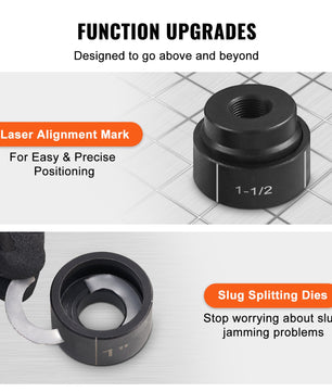 10 Ton Hydraulic Knockout Punch Kit, 1/2
