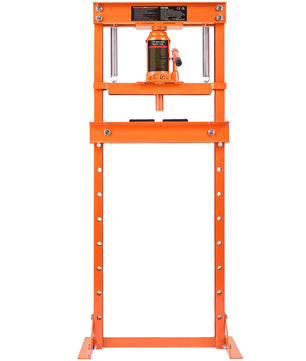 VEVOR Hydraulic Shop Press, 12 Ton H-Frame Hydraulic Garage Shop Floor Press, Adjustable Shop Press With Press Plates, Heavy Duty Hydraulic Press For Garage, Shop, Workshop