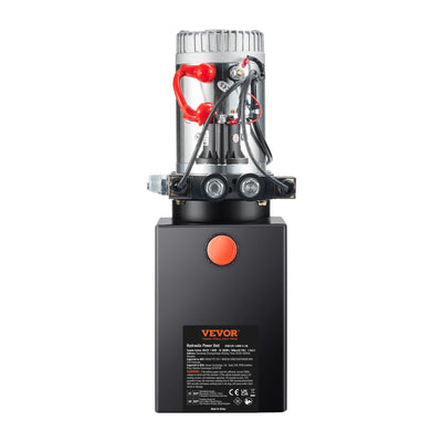 Hydraulic Pump, 10 Quart Hydraulic Power Unit, Double Acting Dump Trailer Pump, 0.91 GPM Flow Rate, 3200 PSI Max Relief Pressure, DC 12V Hydraulic Pump For Dump Trailer Car Lifting