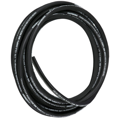 Hydraulic Hose 50 Feet Rubber Hydraulic Hoses With 2 High-Tensile Steel Wire Braid, Inner Diameter 1/2 Inch, 5000 PSI Max, Bulk Hydraulic Hose -40 °F To 250 °F, Hydraulic Oil Flexible Hose