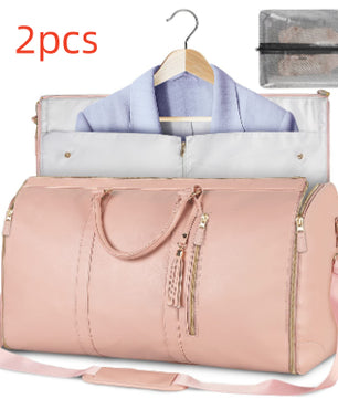Large Capacity Travel Duffle Bag Women's Handbag Folding Suit Bag Waterproof Clothes Totes
