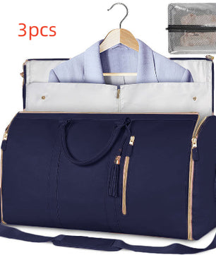 Large Capacity Travel Duffle Bag Women's Handbag Folding Suit Bag Waterproof Clothes Totes