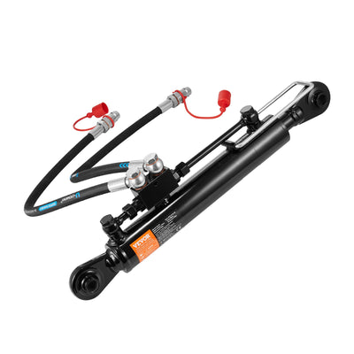 Hydraulic Top Link Cat.1-1 (11 In, 20-7/8~31-7/8 In ), Hydraulic Cylinder With 2 Hoses & G3/8" Check Valve