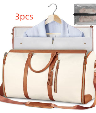 Large Capacity Travel Duffle Bag Women's Handbag Folding Suit Bag Waterproof Clothes Totes