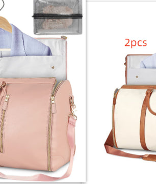 Large Capacity Travel Duffle Bag Women's Handbag Folding Suit Bag Waterproof Clothes Totes