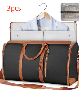 Large Capacity Travel Duffle Bag Women's Handbag Folding Suit Bag Waterproof Clothes Totes