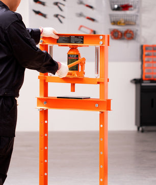 VEVOR Hydraulic Shop Press, 12 Ton H-Frame Hydraulic Garage Shop Floor Press, Adjustable Shop Press With Press Plates, Heavy Duty Hydraulic Press For Garage, Shop, Workshop