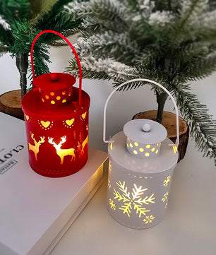 Christmas Candle Lights LED Small Lanterns Wind Lights Electronic Candles Nordic Style Creative Holiday Decoration Decorations