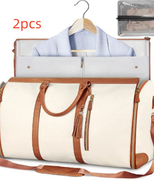 Large Capacity Travel Duffle Bag Women's Handbag Folding Suit Bag Waterproof Clothes Totes