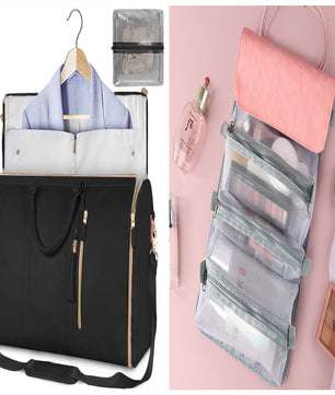 Large Capacity Travel Duffle Bag Women's Handbag Folding Suit Bag Waterproof Clothes Totes